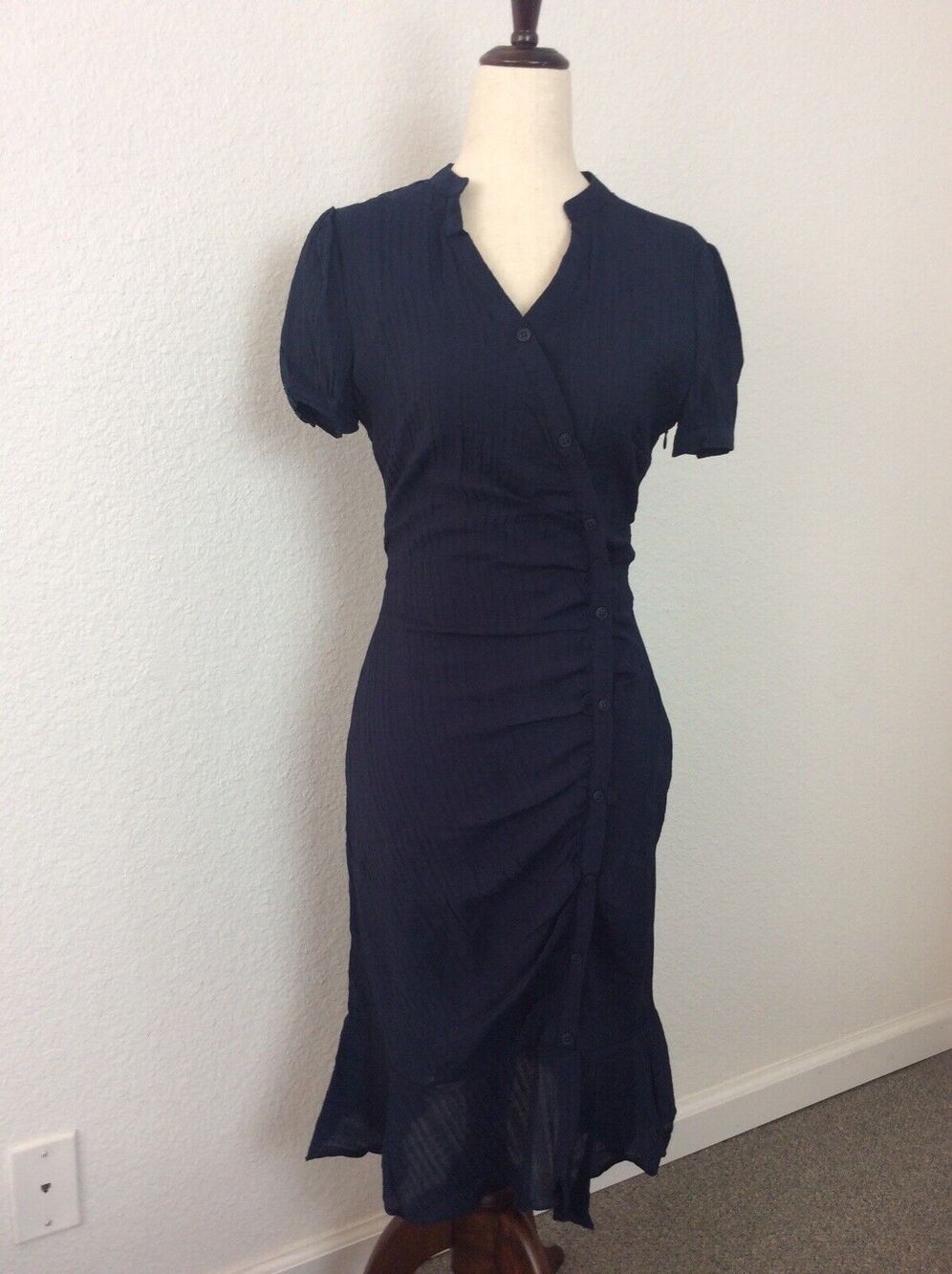 Cupcakes and Cashmere Marlyn V Neck Textured Wiggle Dress